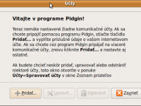 pridať účet Pidgin